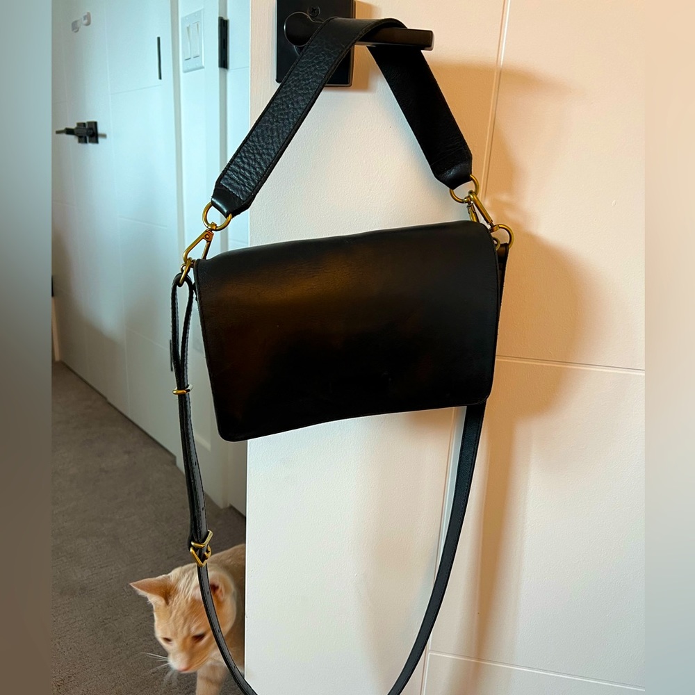 Madewell Black Leather Crossbody
